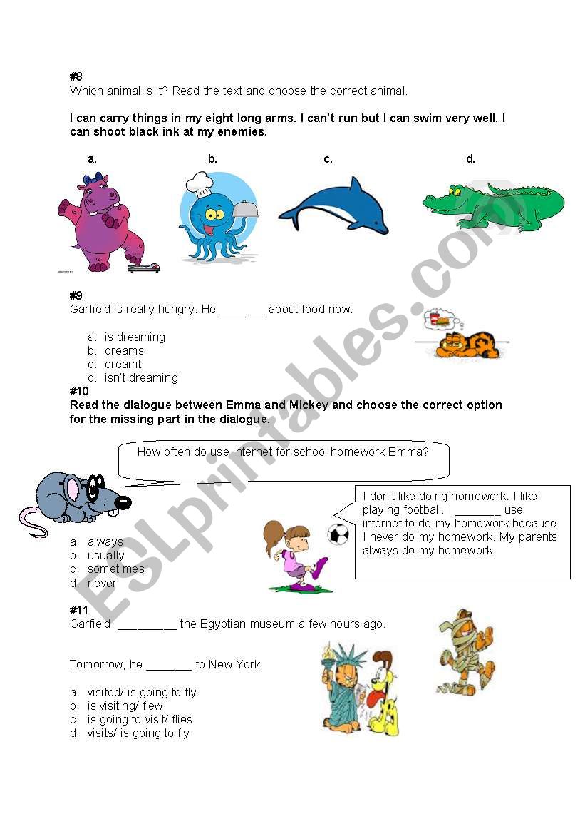 general revision test for kids 2