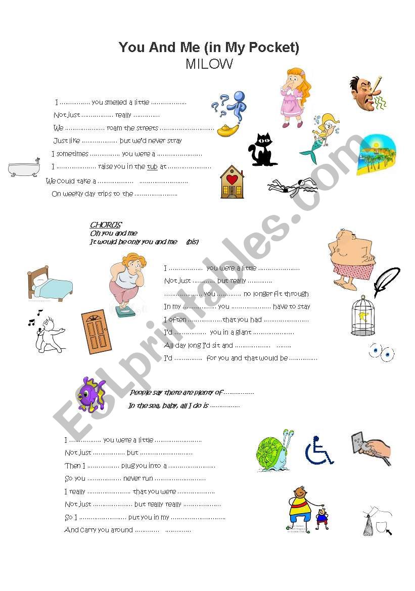 Milow  You and me worksheet