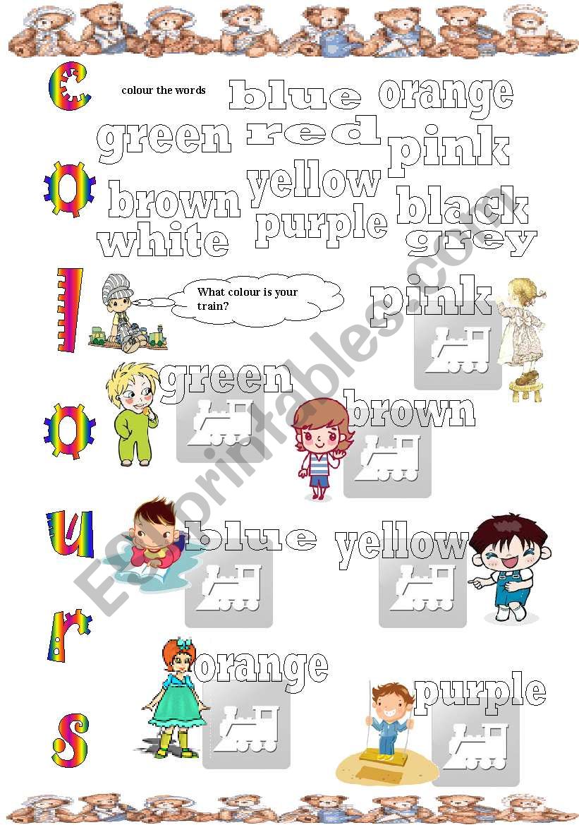 colours worksheet