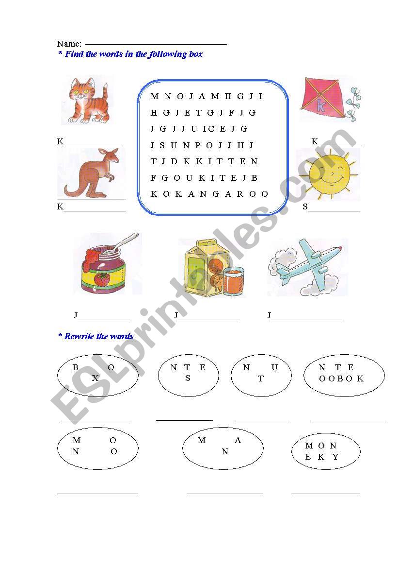 word worksheet worksheet