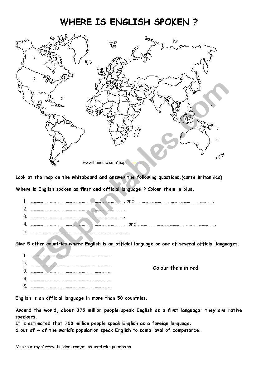 where-is-english-spoken-esl-worksheet-by-bleunwenn