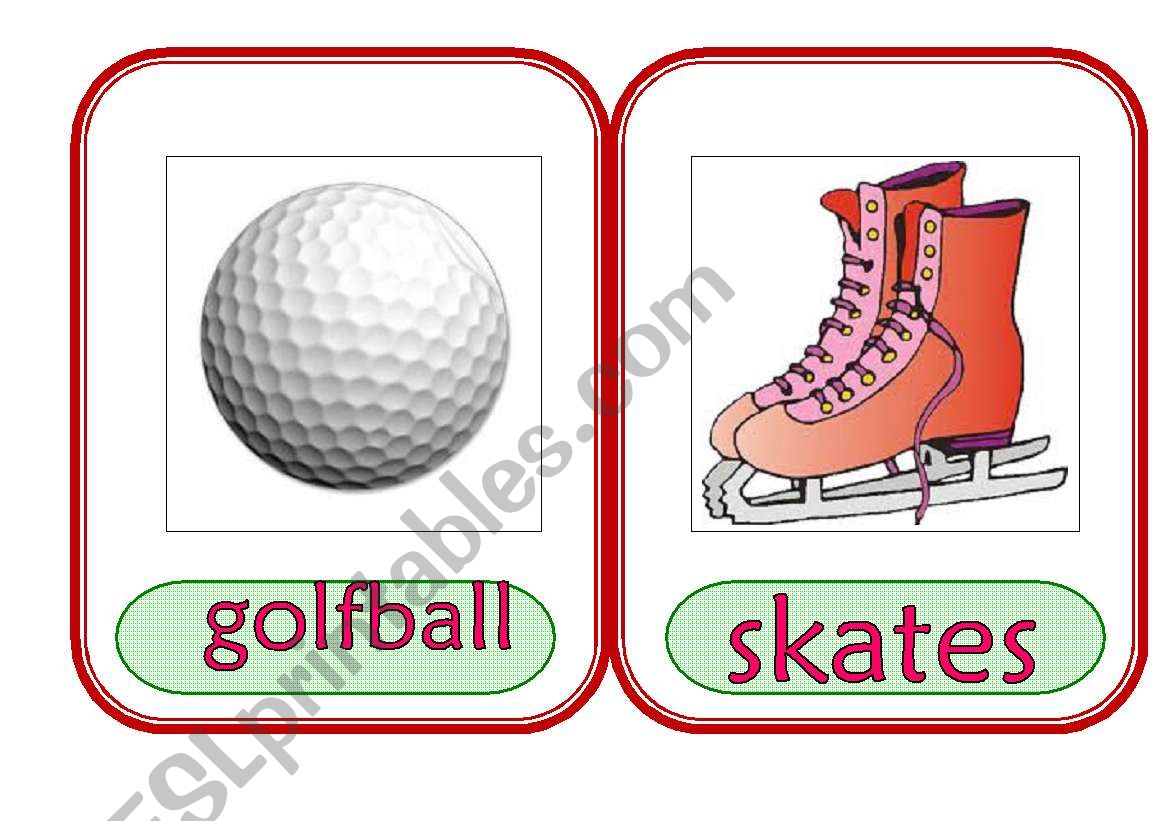 Sports Equipment 2 worksheet