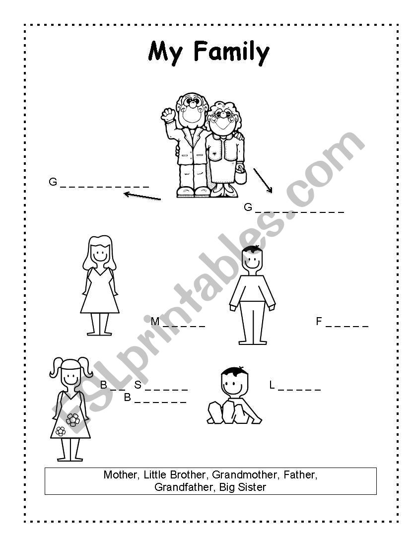 My Family - Young Learners worksheet