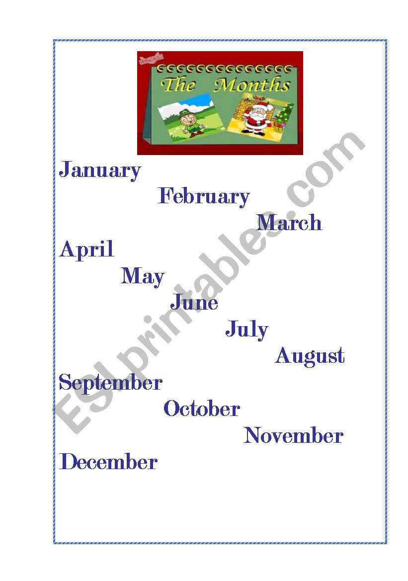 Months worksheet