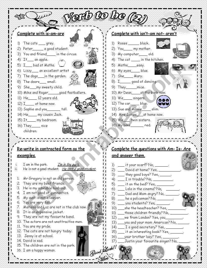 Verb to be (2) worksheet