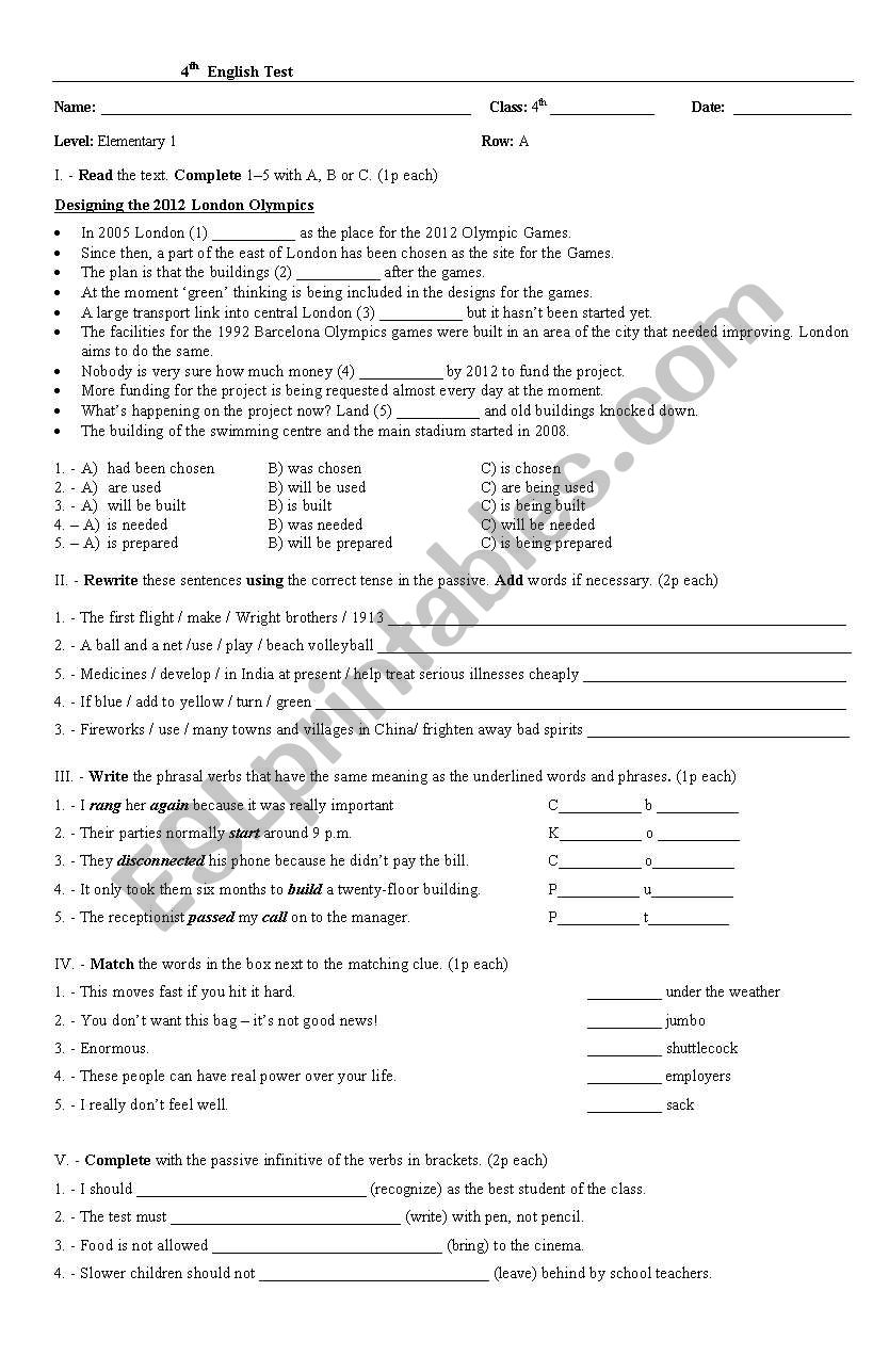 4th worksheet