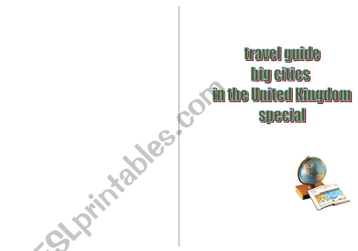 travel guide UK worksheet