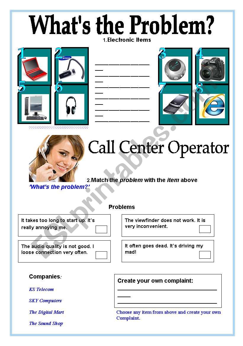 Whats The Problem worksheet