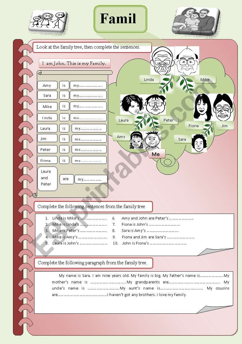 Family worksheet