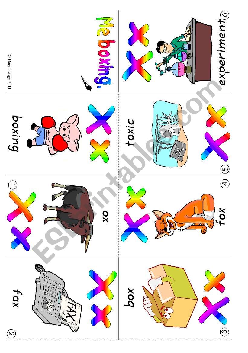 ABC mini-books Xx and Yy: Colour, B & W and blank books (6 pages plus suggestions for use)
