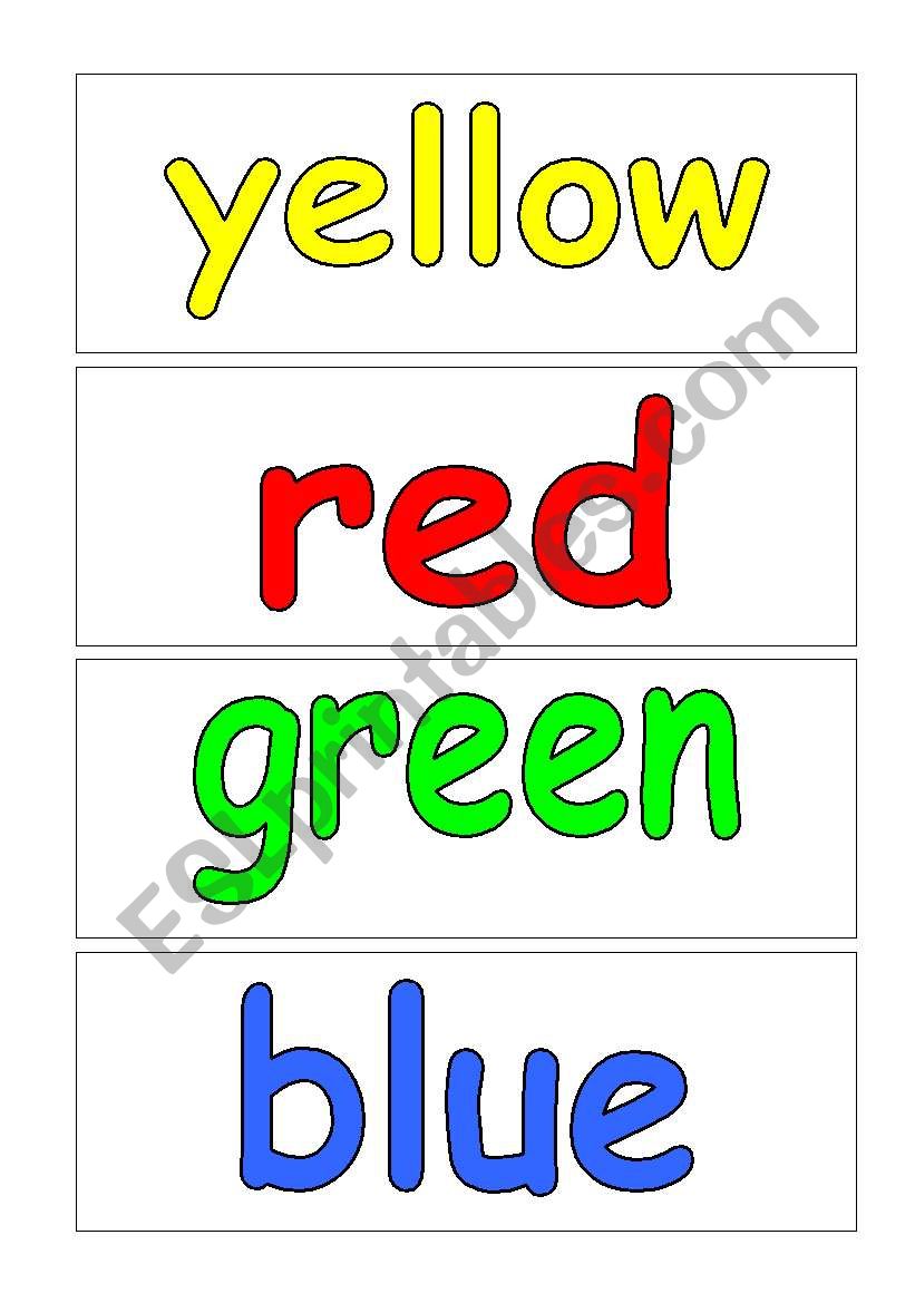 colors worksheet