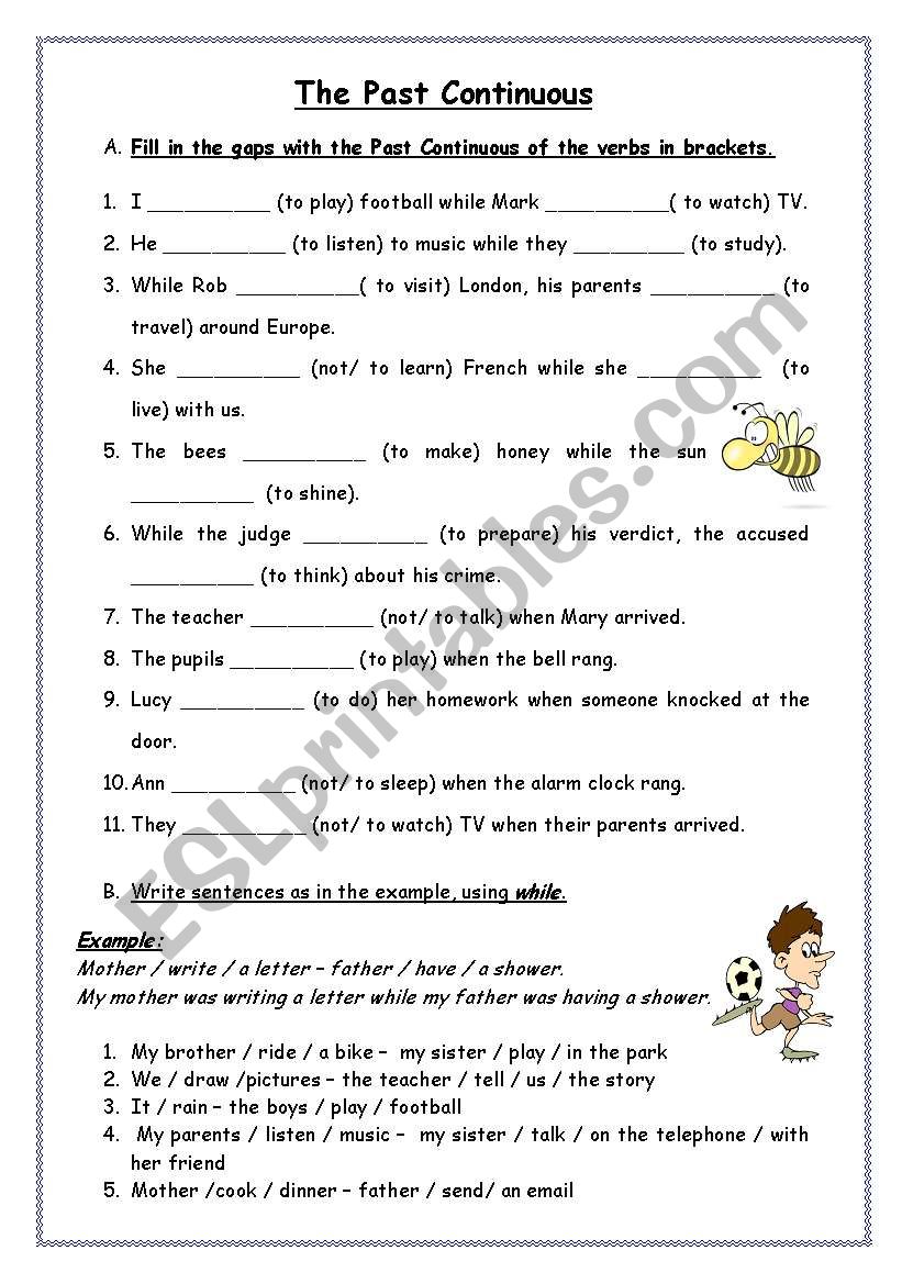 Past Continuous worksheet