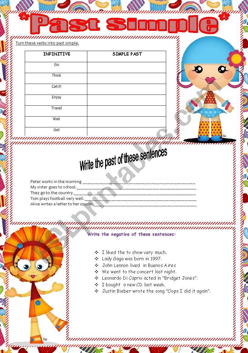 Past simple worksheet