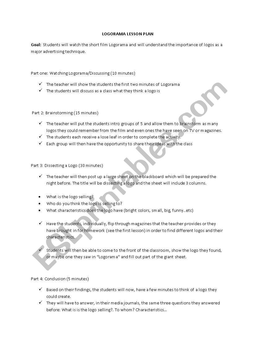 logorama worksheet