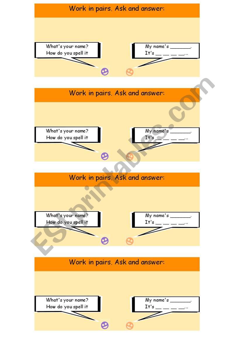 spelling worksheet