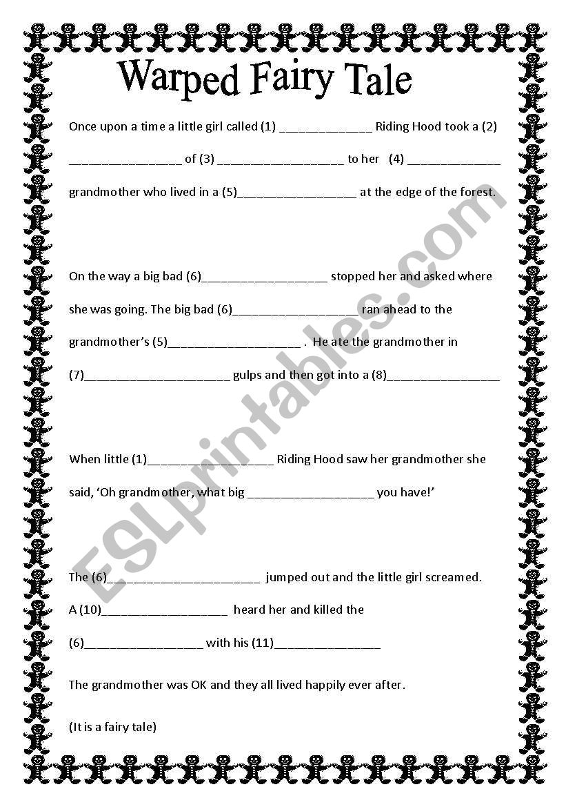 Warped Fairy Tale worksheet