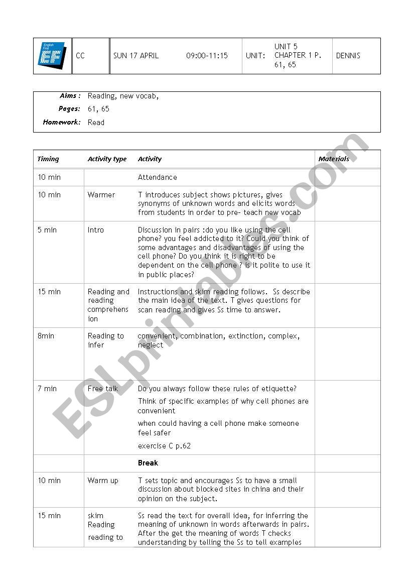 phone etiquette worksheet