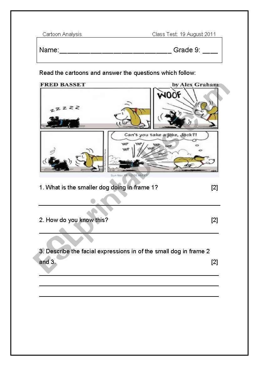 Cartoon Analysis worksheet