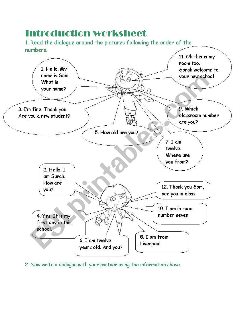 introduction worksheet worksheet