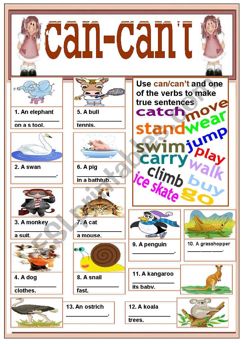 can-cant worksheet