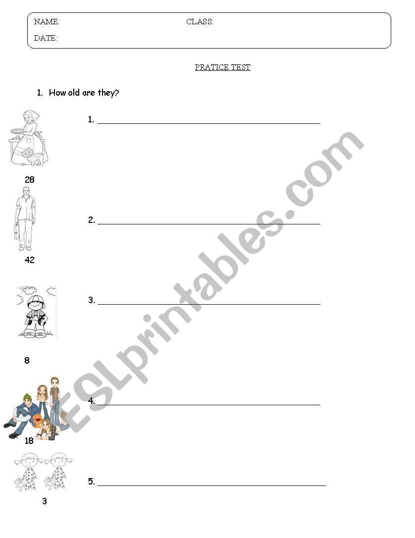 practice test worksheet