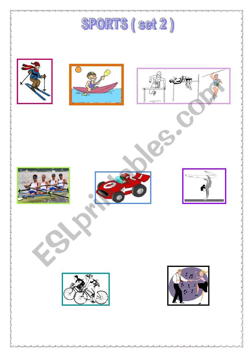 sports set 2 worksheet