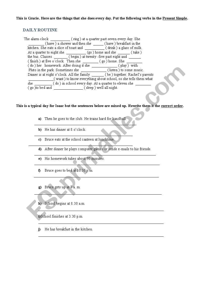 Filling in blanks worksheet