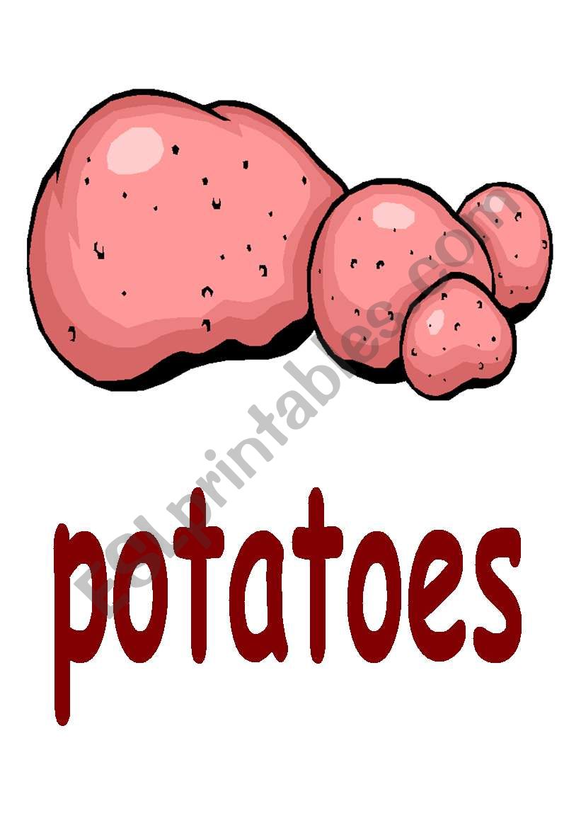 potatoes worksheet