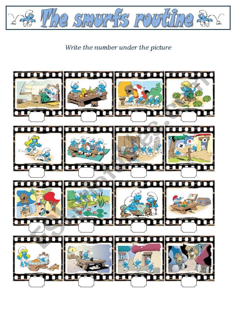 Smurfs3 (Smurfs Routine) worksheet