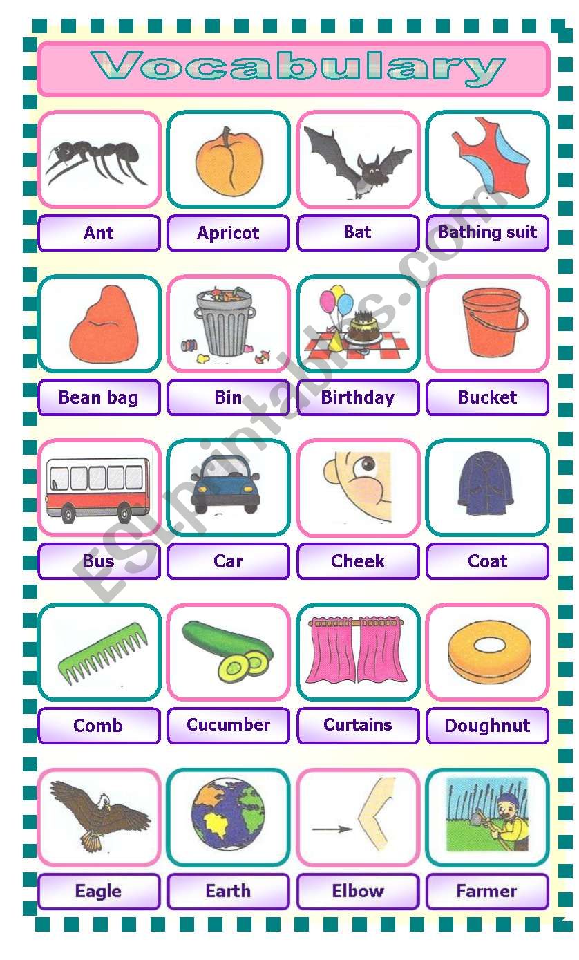 Vocabulary extension (part1) worksheet