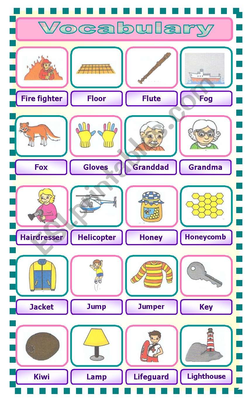 Vocabulary extension (part2) worksheet