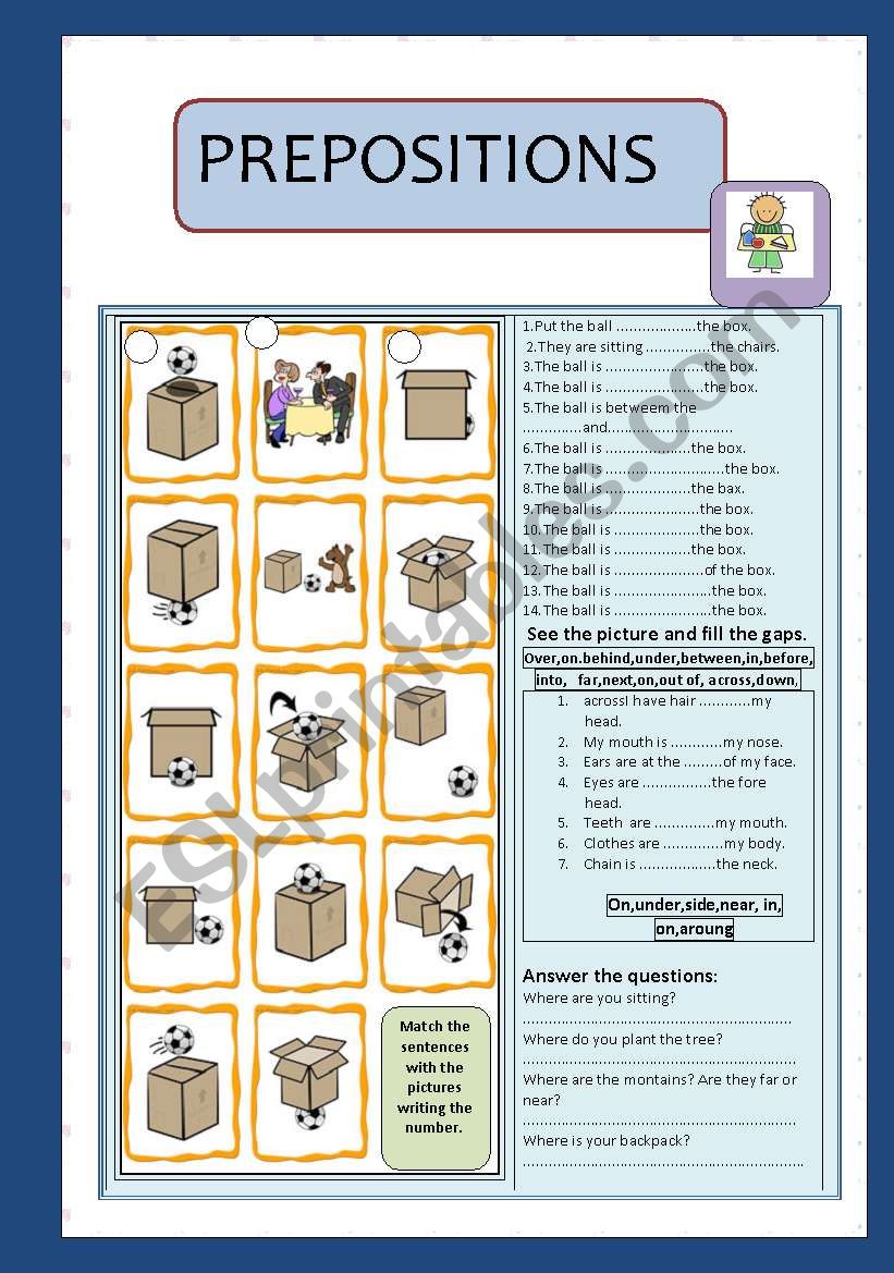 PREPOSITIONS worksheet