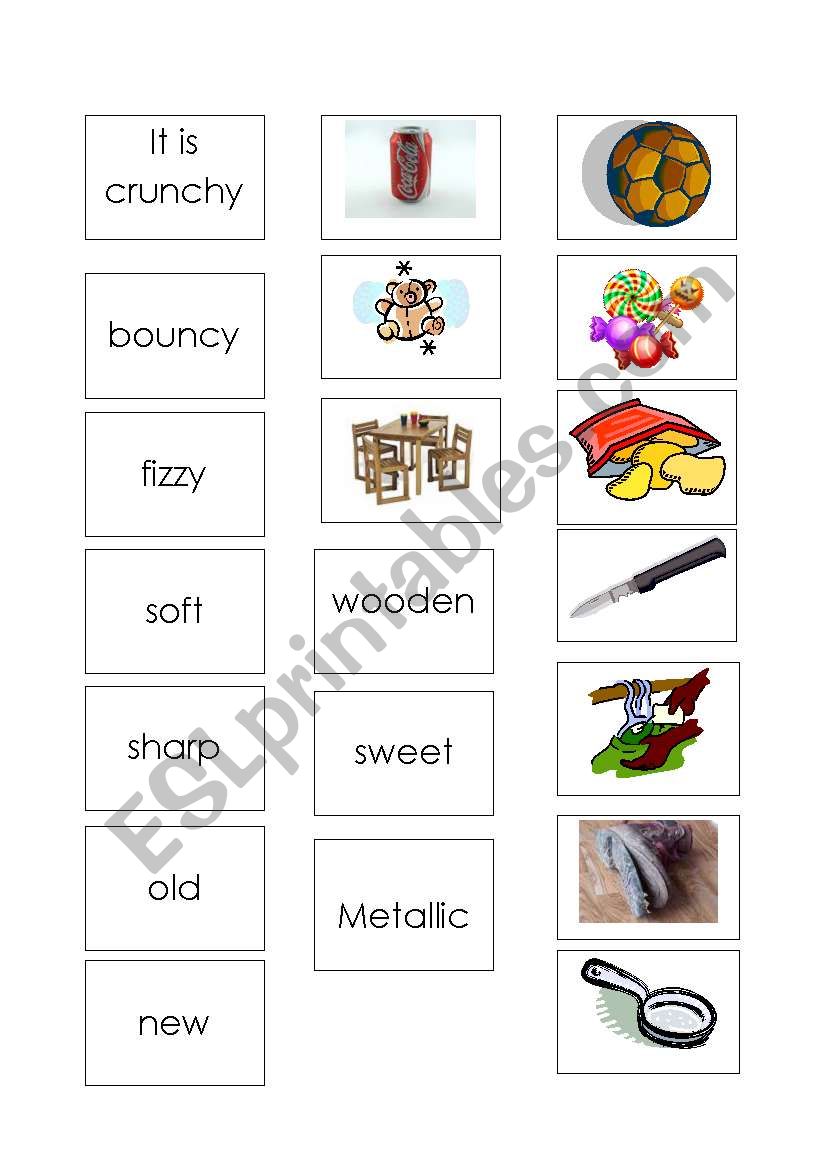 match the adjective worksheet worksheet