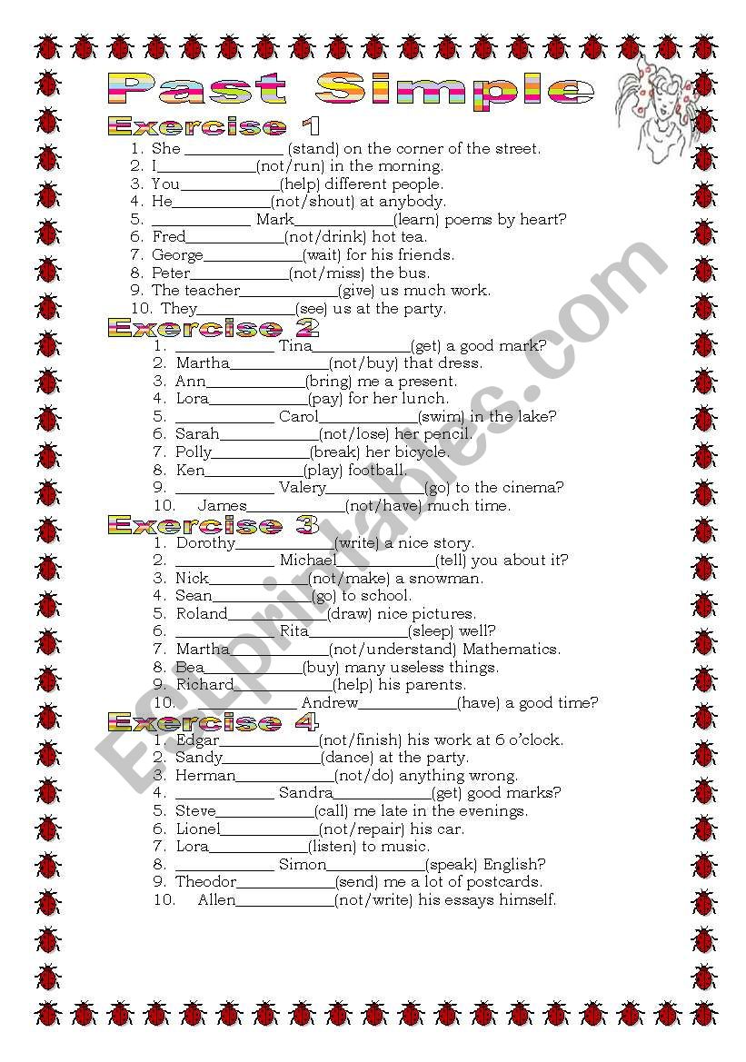 Grammar from A to Z Past Simple regular and irregular verbs (6-25) 