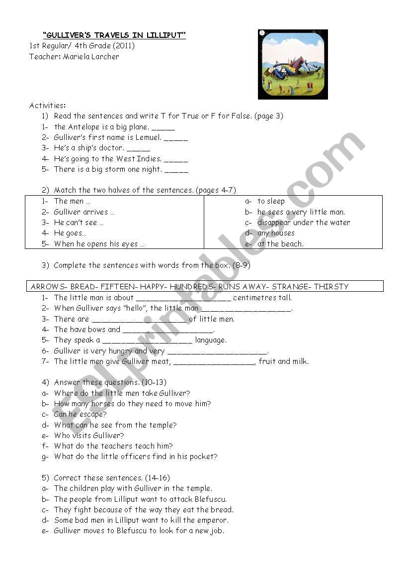 gulliverÂ´s travels in lilliput