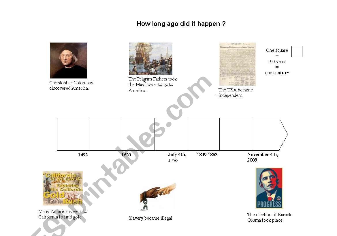 How long ago did it happen? worksheet