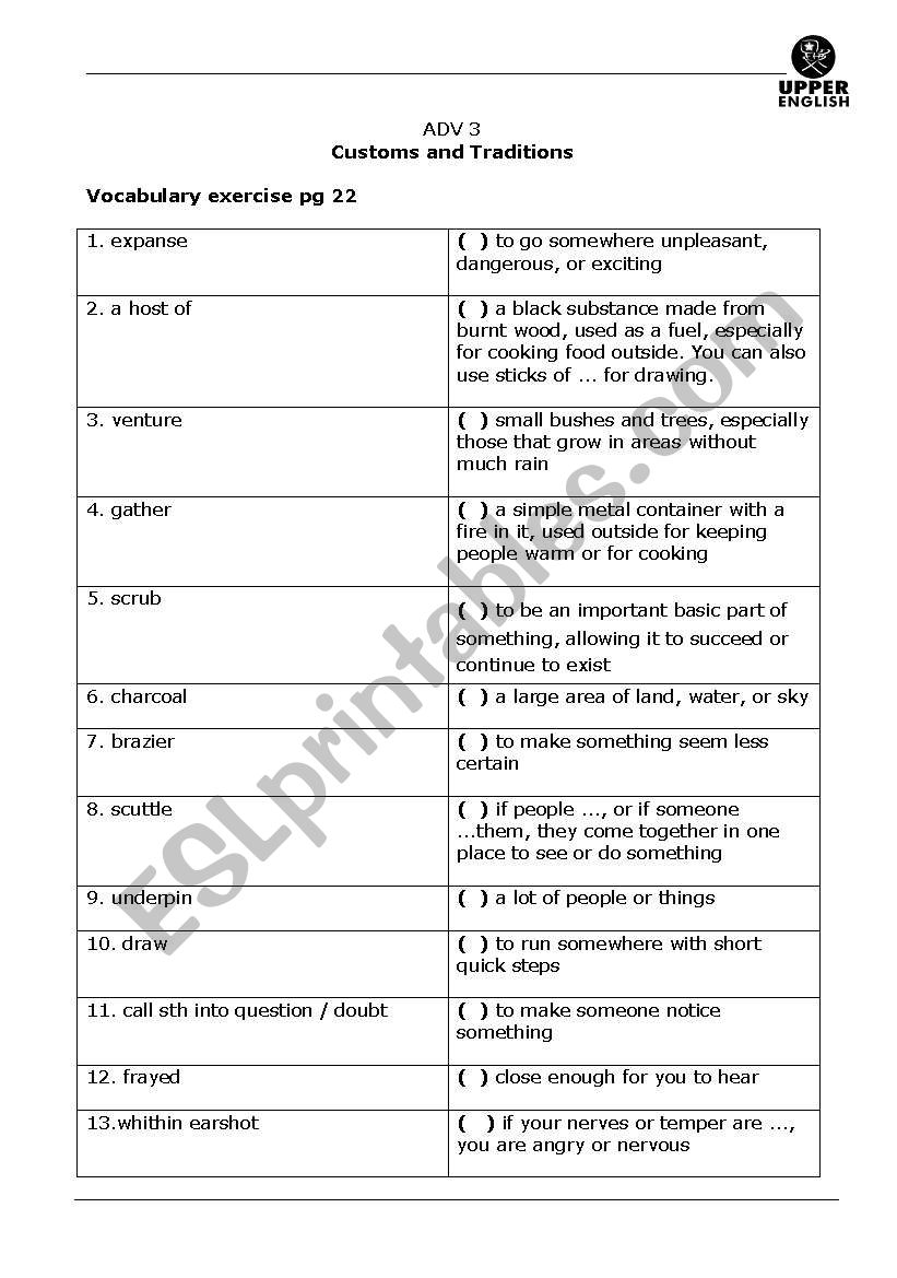 vocab exercise worksheet