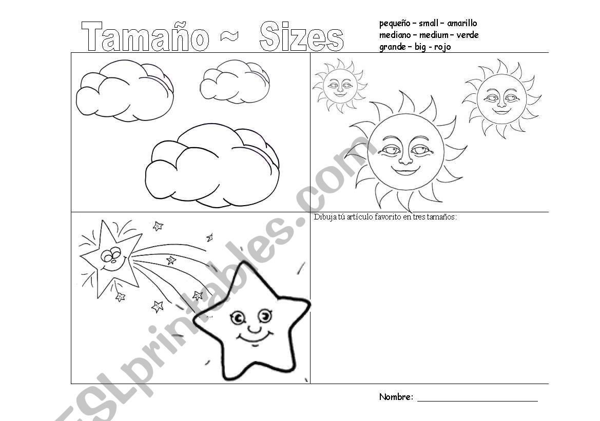 Tamaos - Sizes and Weather - El Tiempo