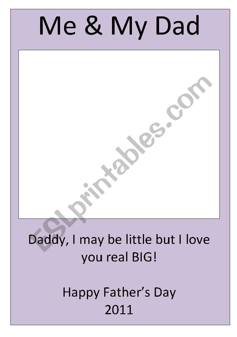 Fathers day gift idea worksheet