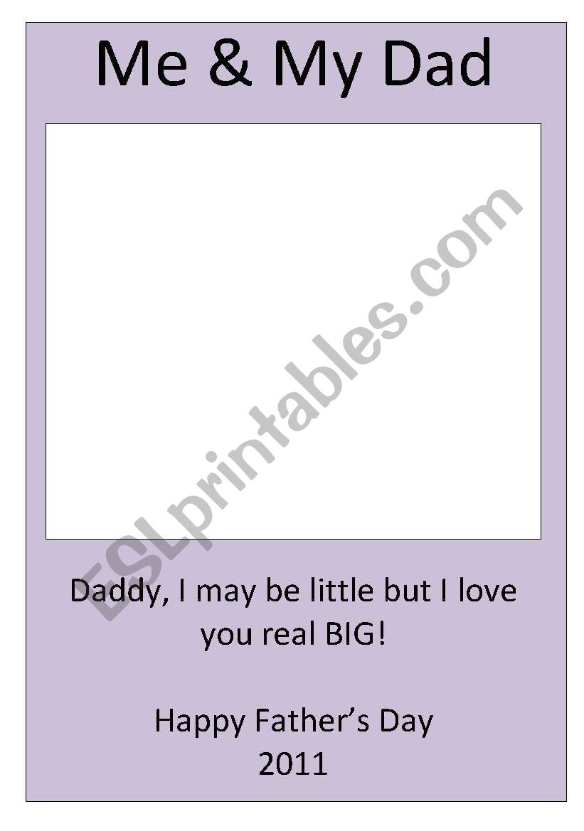Fathers day gift idea worksheet