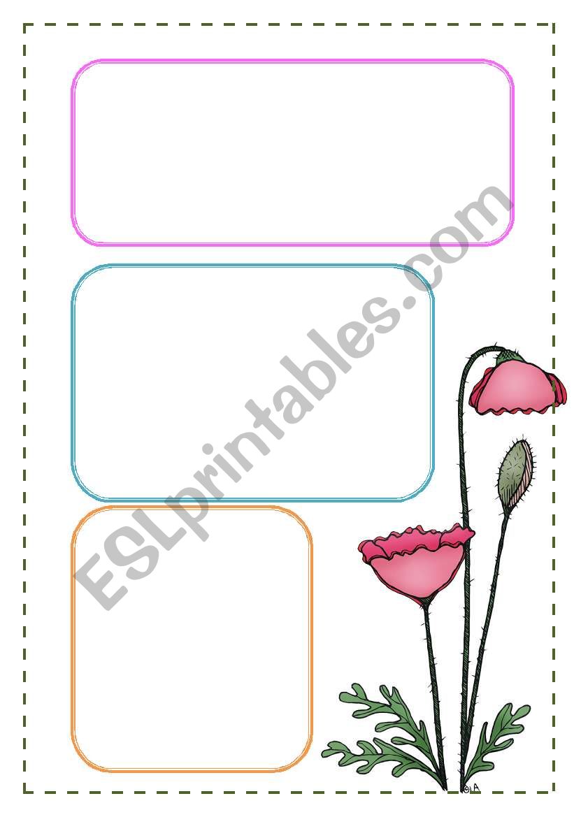 Country style flowers worksheet