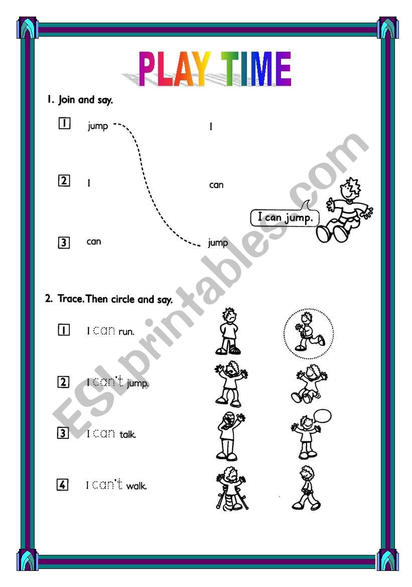 PLAYTIME worksheet