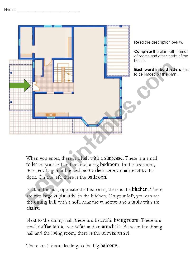 House plan worksheet