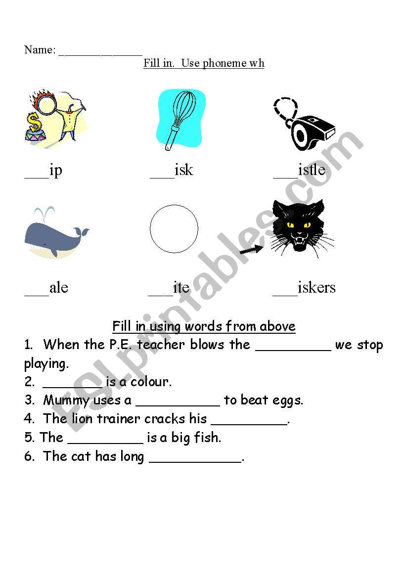 wh phoneme worksheet