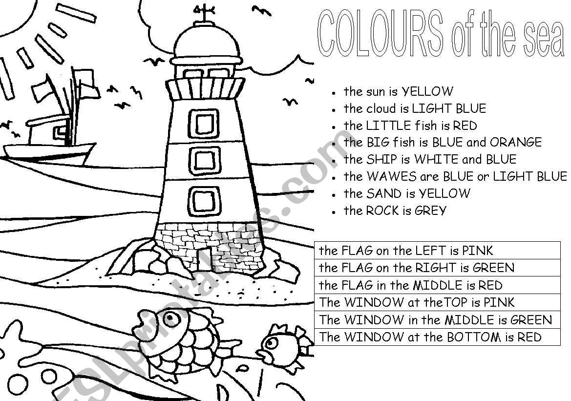colours of the sea worksheet