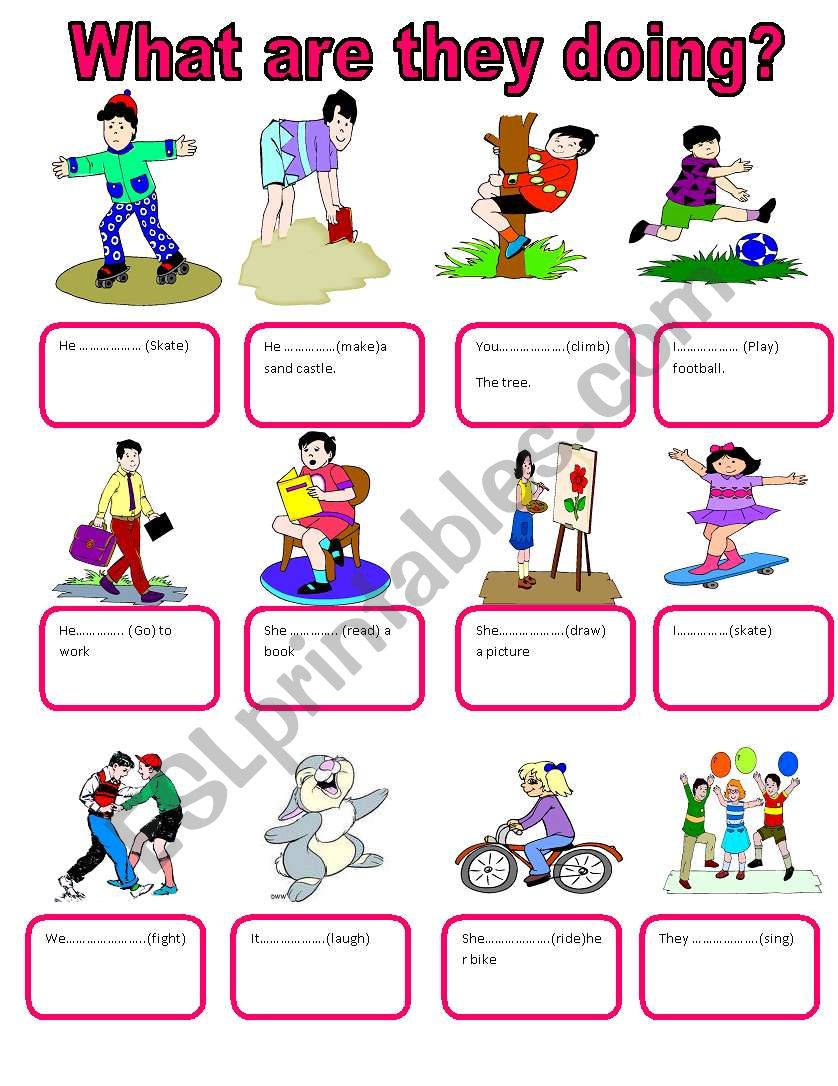 What Are They Doing Now Esl Worksheet By Super Man