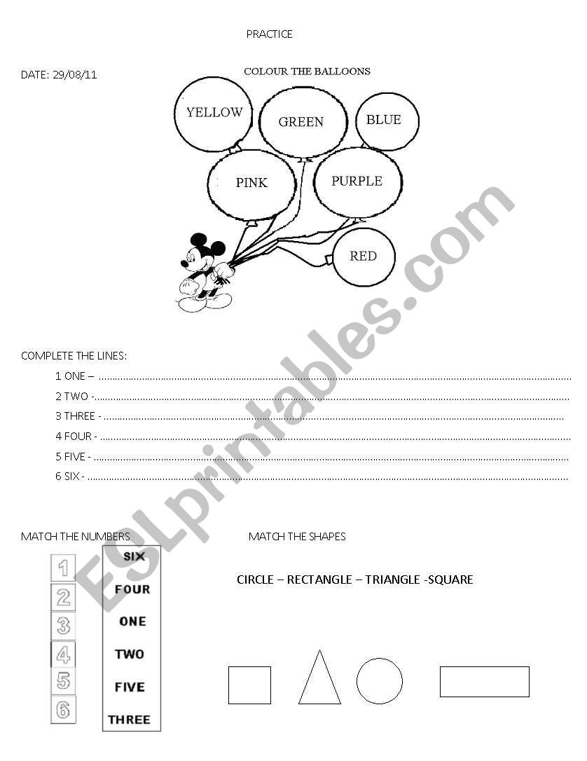 complete practice for 1st graders