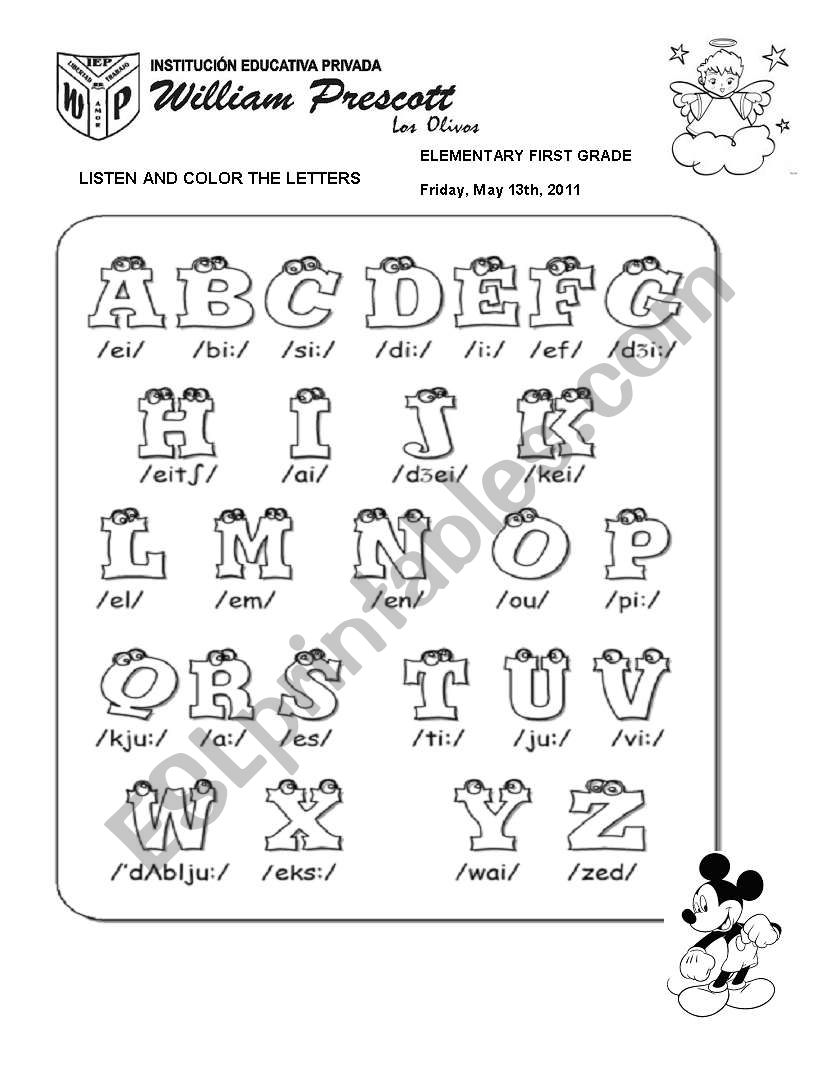 THE ALPHABET worksheet