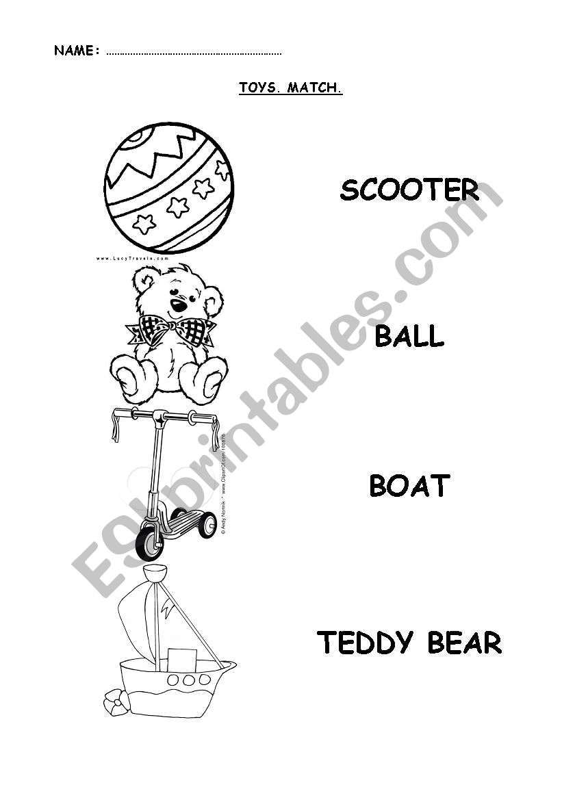 Toys worksheet