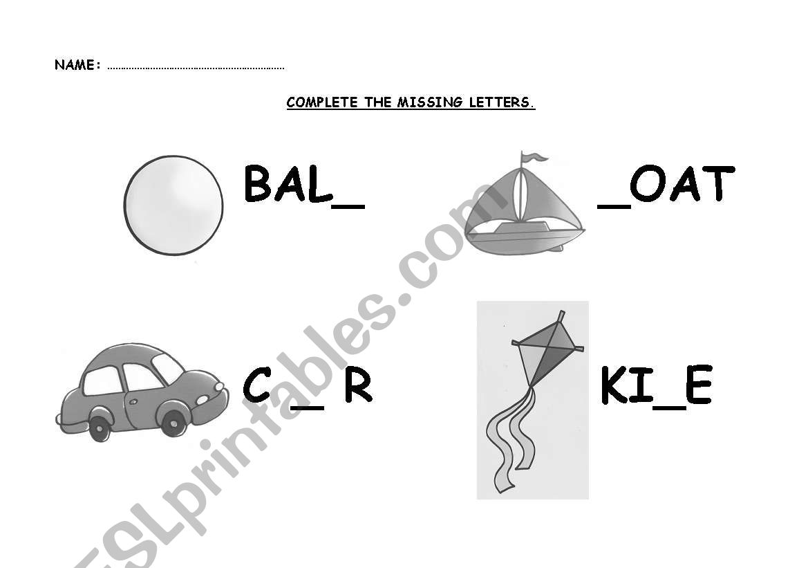 Toys worksheet